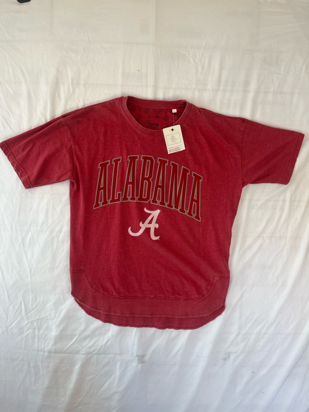 Pressbox Alabama Crimson Tide Short Sleeve Poncho Tee in Crimson Red